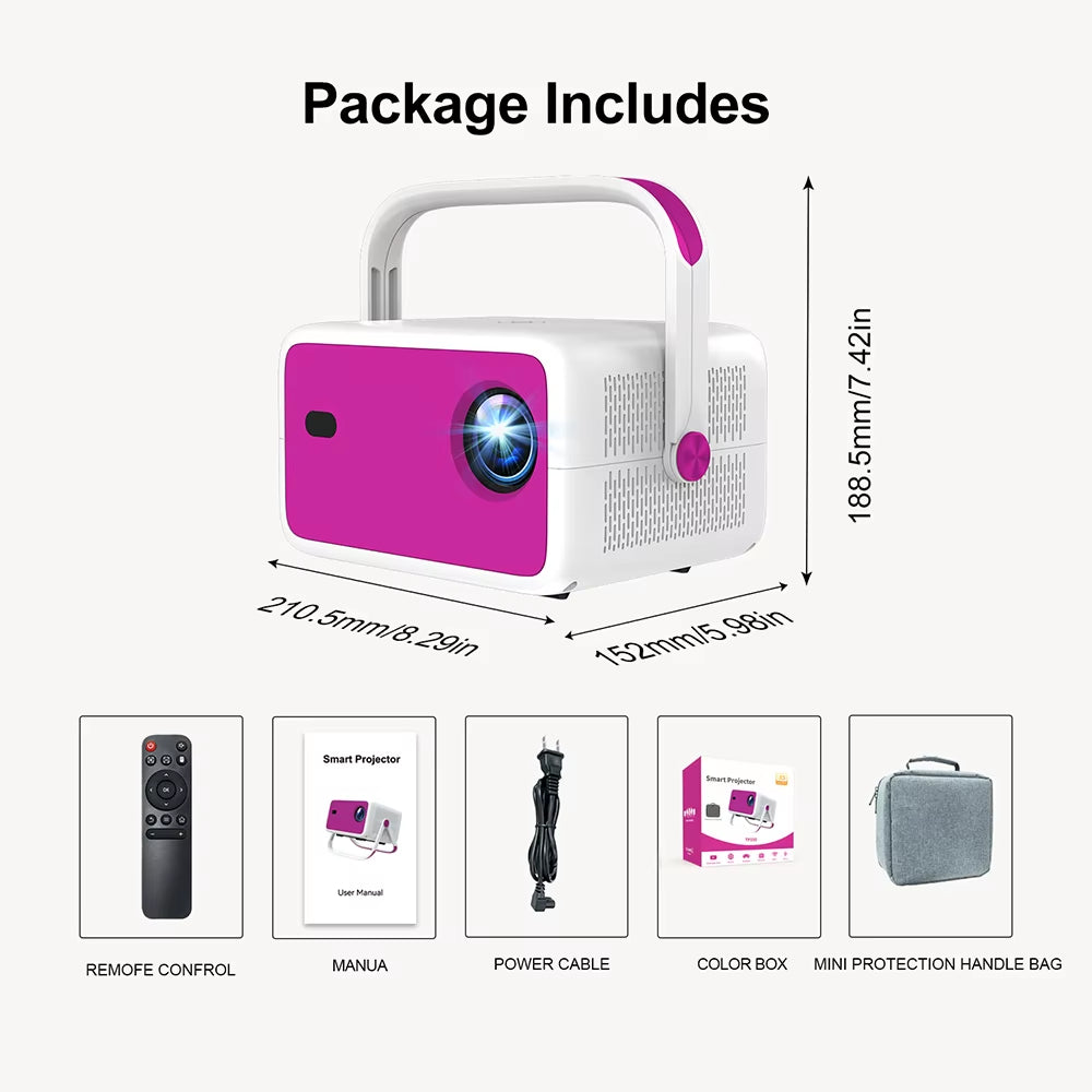 4K 1080P HD Projector 650 ANSI Auto Focus Android 11 H713 Wifi6 BT5.2 Portable Outdoor Video Smart Home Theater Projectors