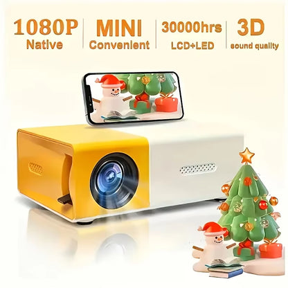 Native HD Mini Projector Portable Home Theater Projectors Supports HDMI USB Connection