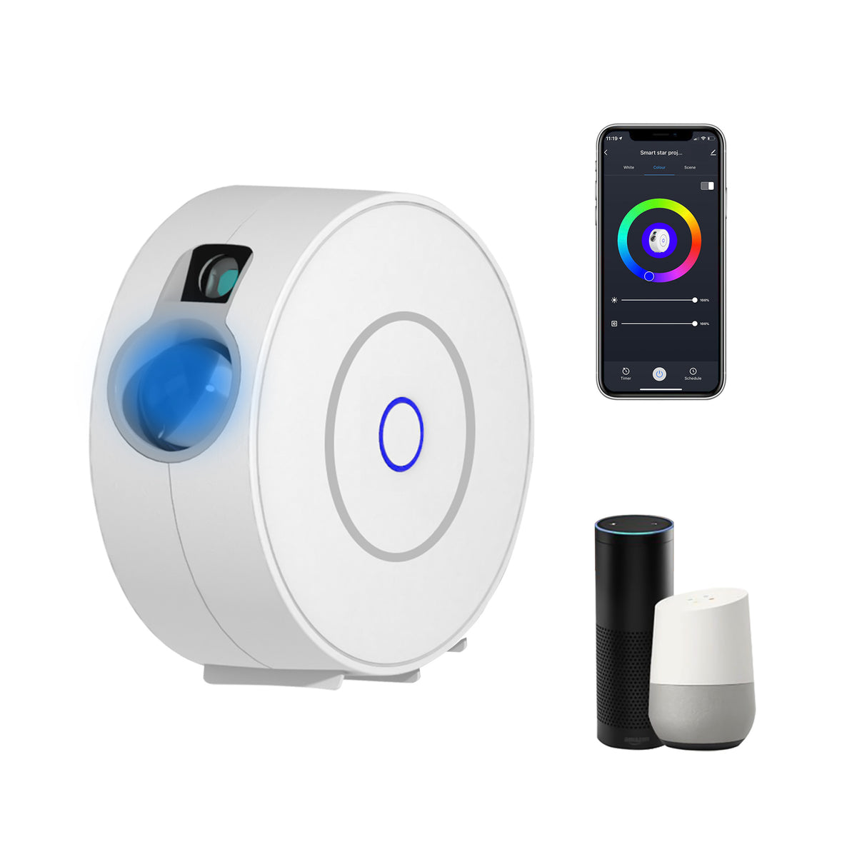 Tuya Smart WiFi APP Control Starry Sky Dazzling Starry Night Light LED Colorful Laser Projection Light