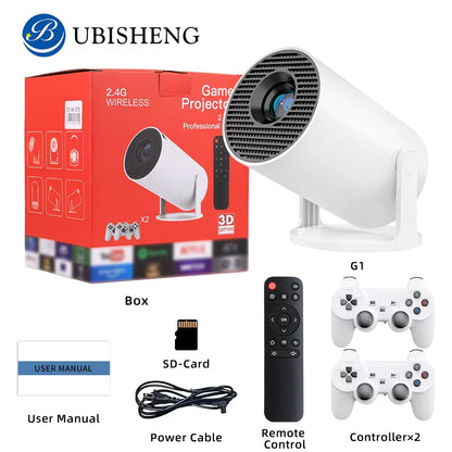 30000+ GAME Projectors 4K Android Portable Video Projector Bluetooth and Wifi Home Theater Support Netfli Youtub