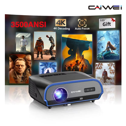 A10R 3500ANSI 1920 * 1080P Full HD 4K Projector Smart Android Auto Focus Outdoor Home Cinema Projectors for Movies Video