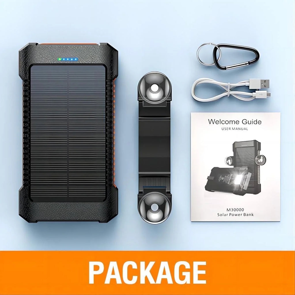 26800Mah Solar Power Bank, USB Portable Solar Charger Compatible for Iphone, Android Phone