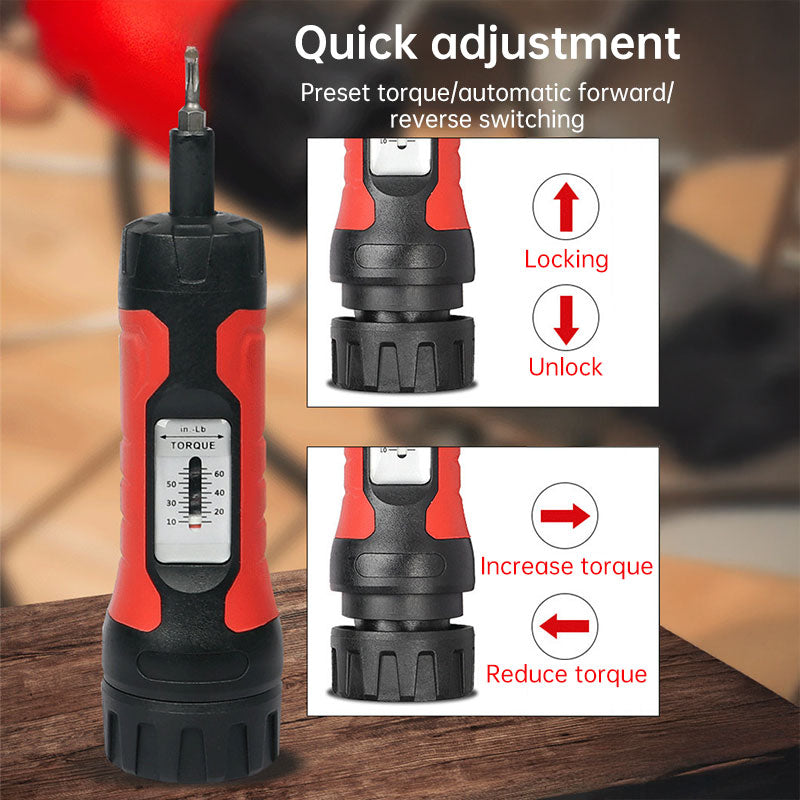 1/4-Inch Drive Preset Torque Screwdriver Set (15-65 in-lb) - Professional Gunsmithing Tool for Pistol & Rifle Maintenance