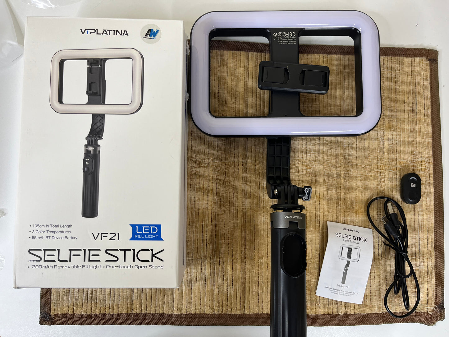 Ring light selfie stick