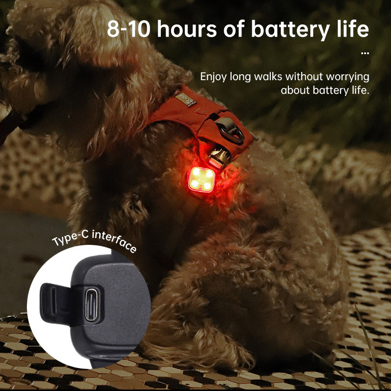 USB Rechargeable 3-Mode LED Pet Safety Light - Glowing Collar for Dogs and Cats