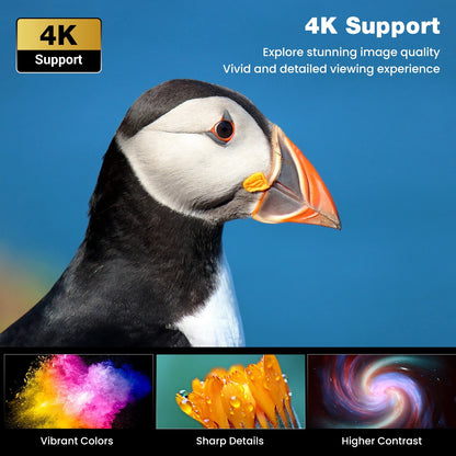 Projector with Wifi and Bluetooth Portable Projectors, 4K Support Mini Projector with Speaker, FHD Native 1080P Projectors for Outdoor Movies Home Theater