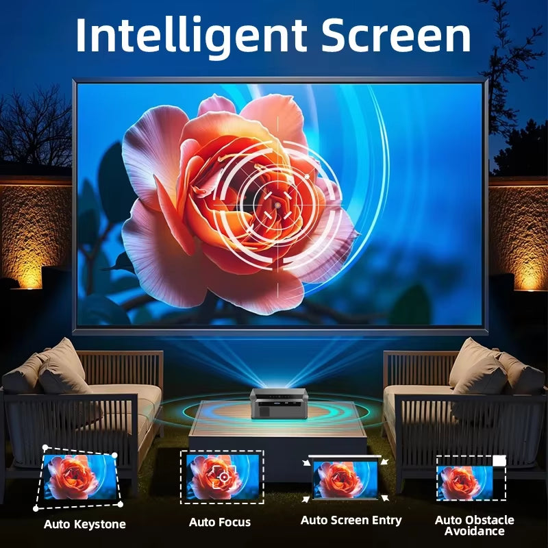 A10Q Projector 4K Full HD 1080P Home Theater Google TV Wifi Smart TV Autofocus Netfli Beam Проектор for Outdoor