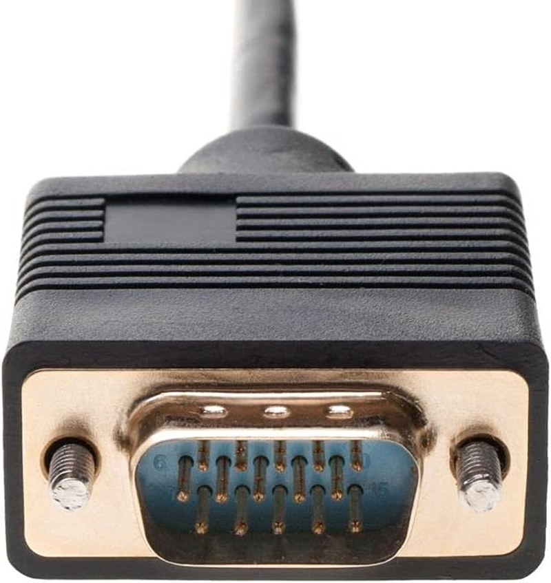 3FT SVGA + Audio Monitor Cable - Male to Male VGA to VGA 1080P for PC, Projector, Laptop, TV