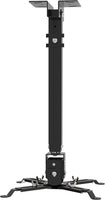 Projector Mount Wall or Ceiling Bracket with Adjustable Height and Extendable Arms Projection Mount for Different Size Projector(Black)